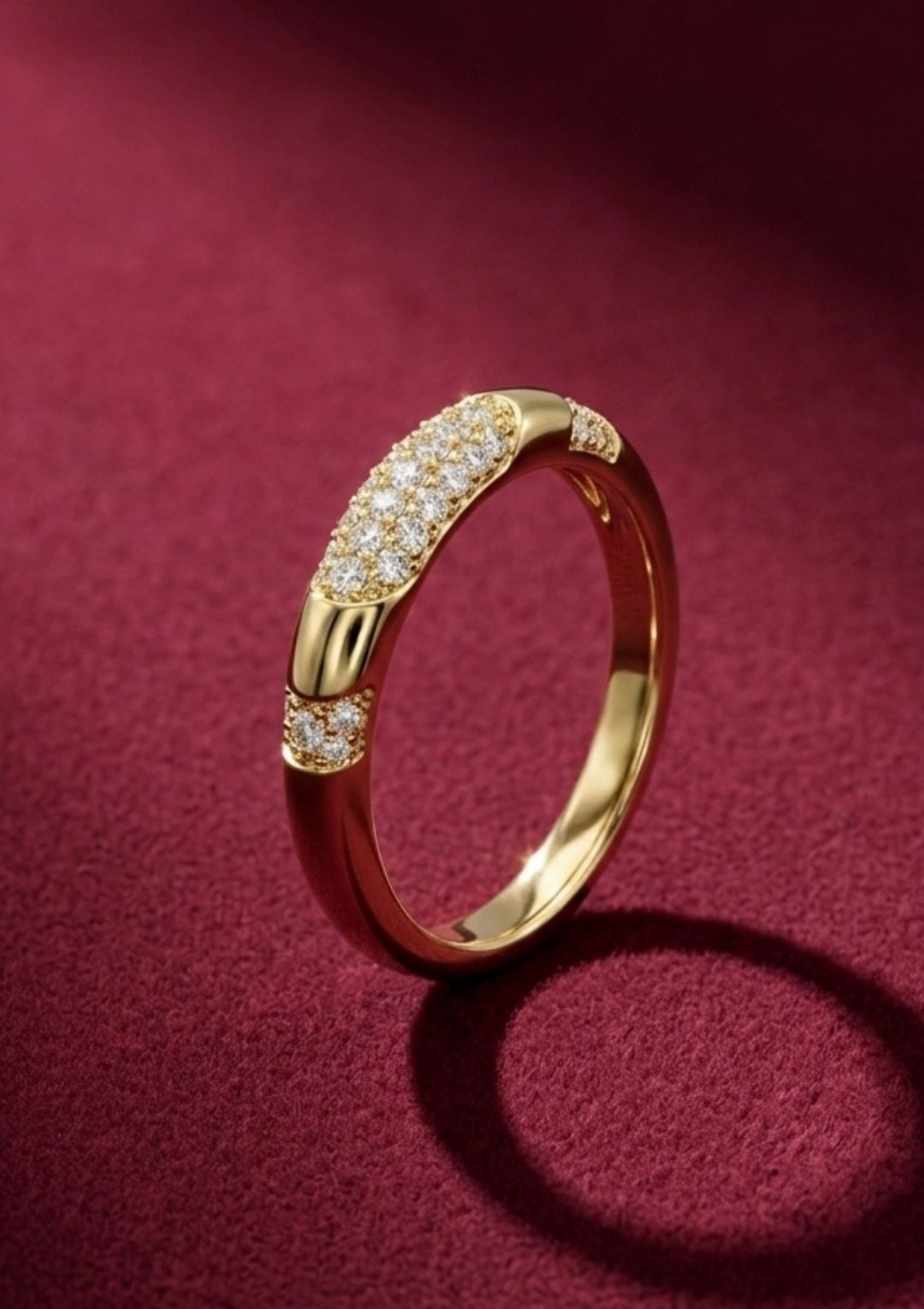 Gold Zirkon Taş Detaylı – Minimal Şık Yüzük Modeli